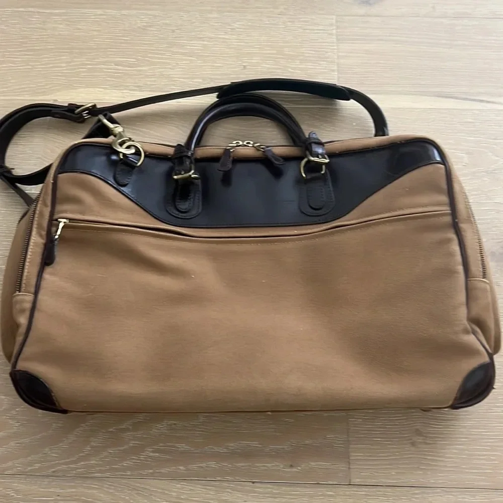 Vintage Land Rover Duffle Bag Messenger Bag Shoulder Bag Leather Travel Case